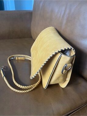 Urban Expressions Yellow Braided-Trim Crossbody Bag